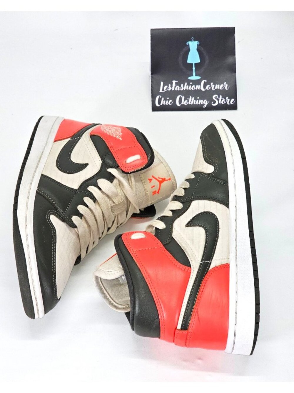 Nike Air Jordan 1 Mid SE Light Orewood Brown Sneakers Leather Size 6.5 Young 010 - Picture 12 of 16
